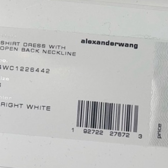 Alexander Wang White Cutout Cotton-Poplin Mini Shirt Dress - Picture 4 of 6